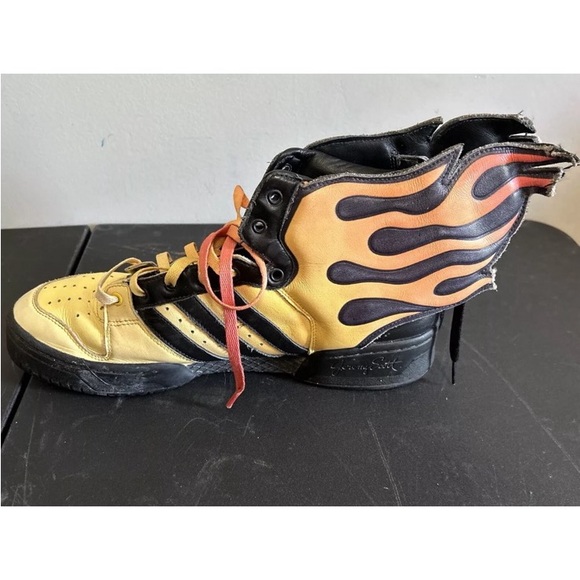 adidas Originals x Jeremy Scott "Fire" Flames RARE US 11.5 G43713 - Picture 4 of 10